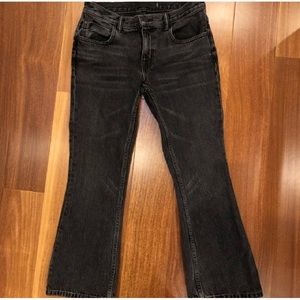 Alexander wang acid wash crop kick flare